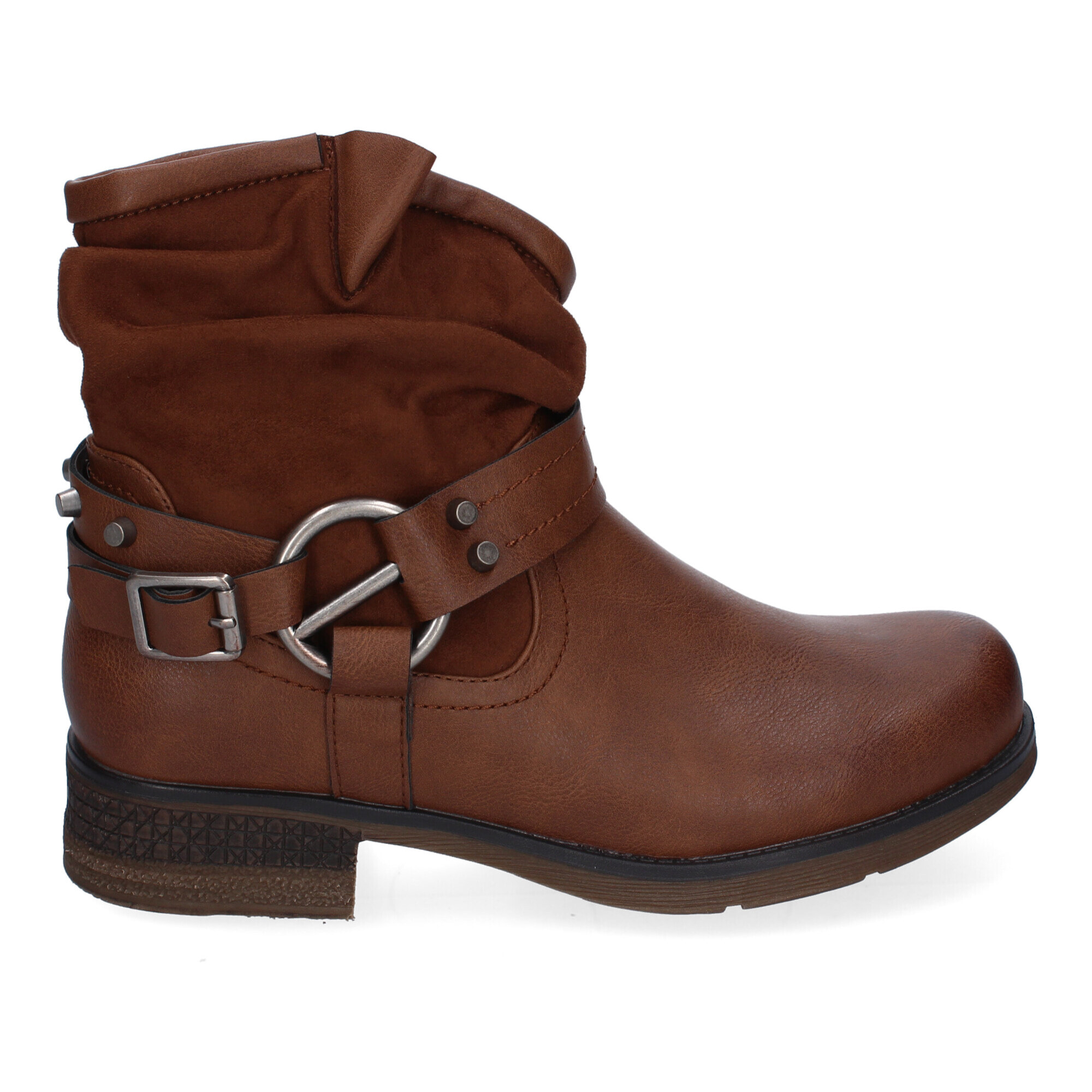 Botín para Mujer, Estilo Biker, Comodo y Elegante, Correa con Hebilla