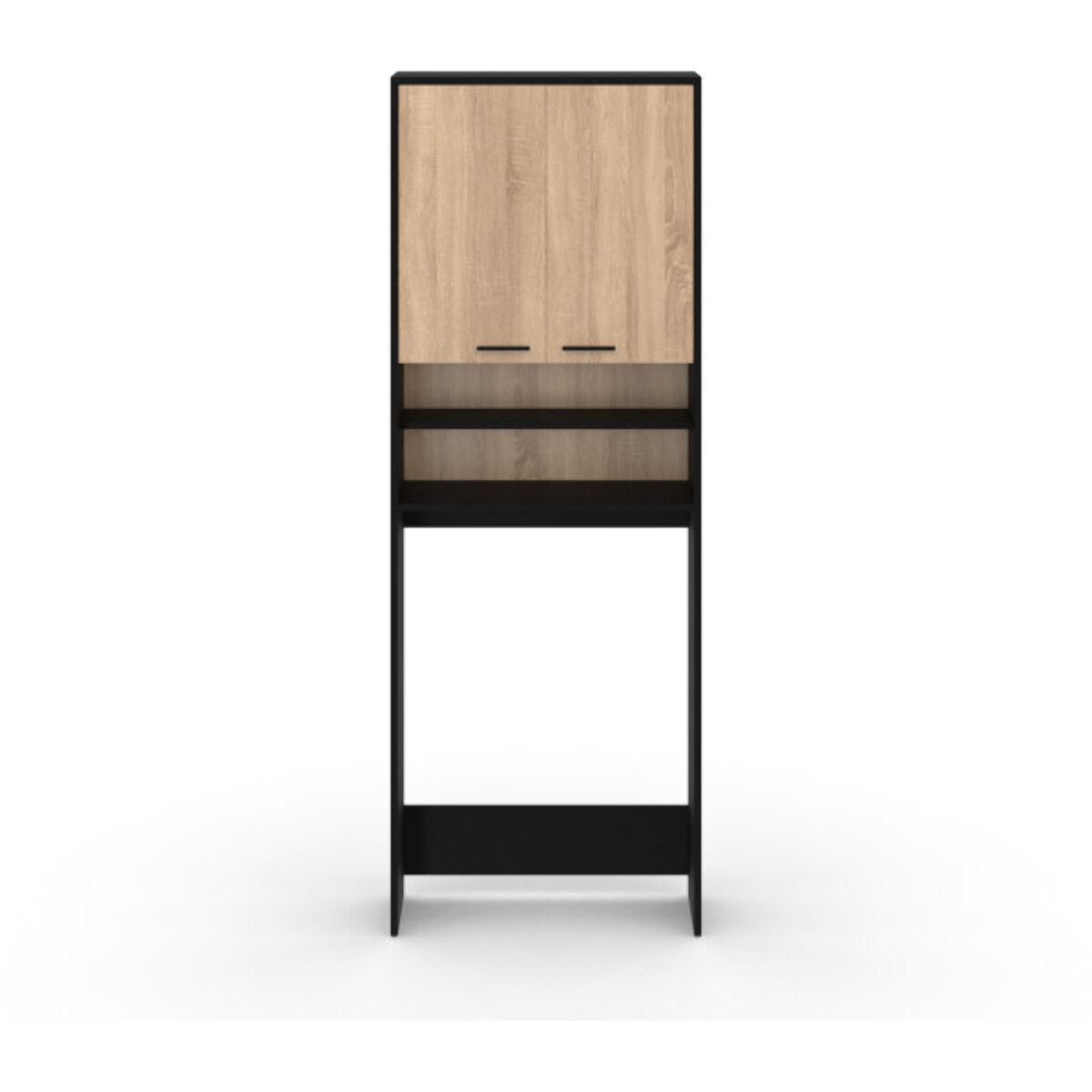 Meuble étagère dessus machine à laver - Bois - Noir