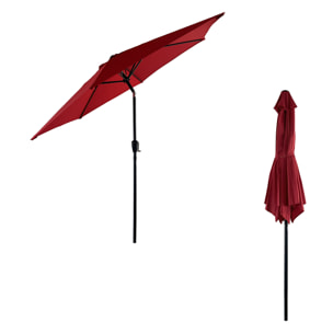 Parasol droit HAPUNA rond - Rouge