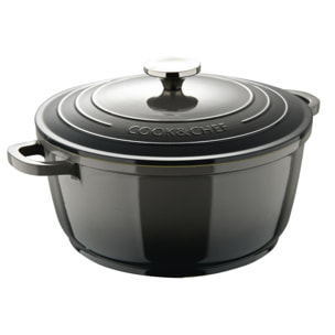 Juego de 3 Cacerolas de Ø20Ø24Ø28cm y 2,4L, 4,4L y 6,5L con tapas en Aluminio fundido en color Gris EXCALIBUR Bergner