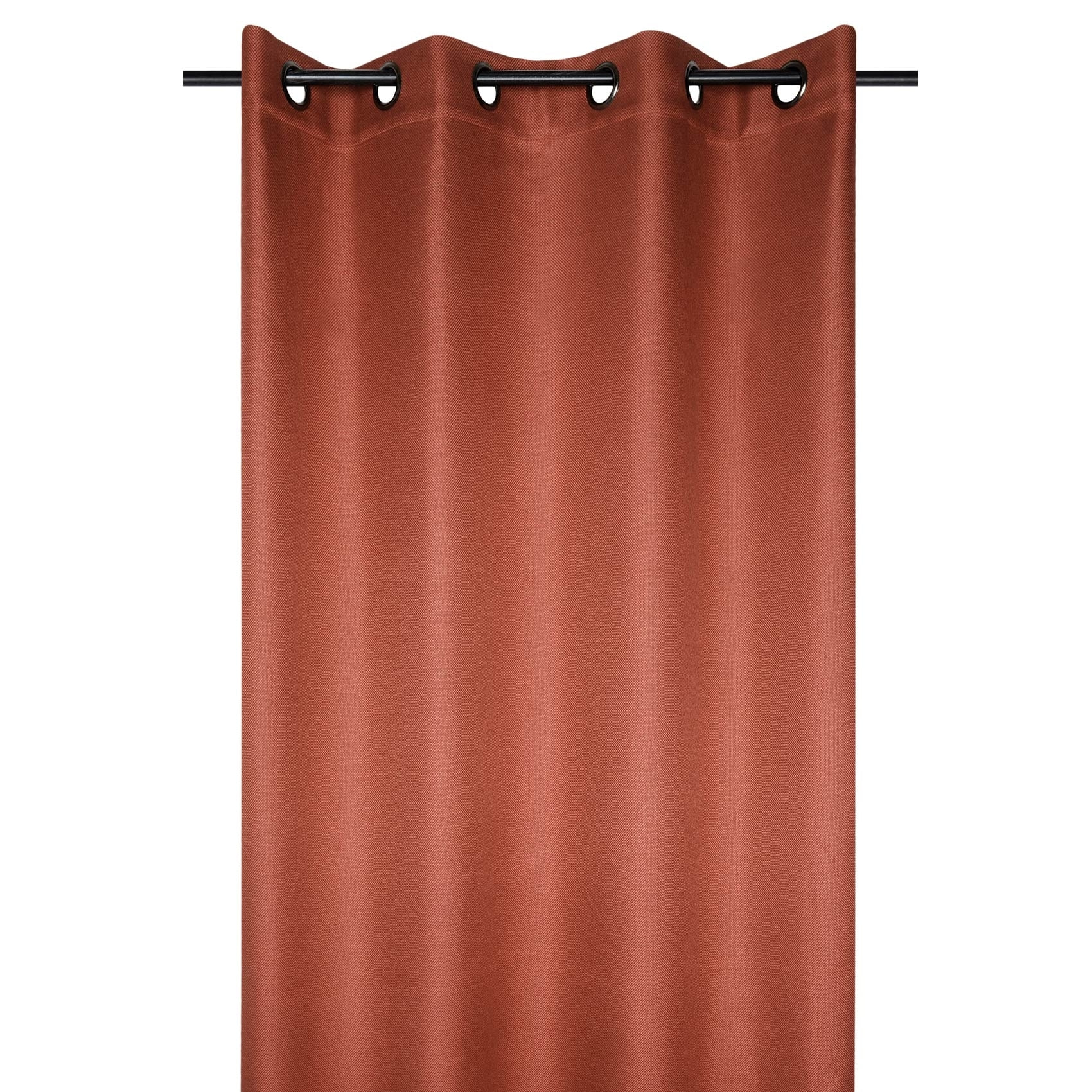 Rideau occultant et isolant doublé de polaire - Terracotta