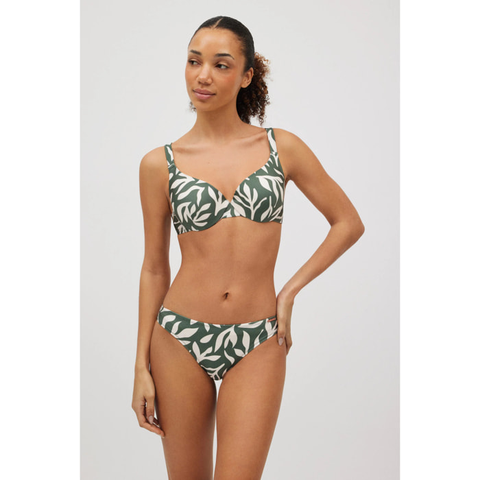 Set bikini glitterato con spalline larghe