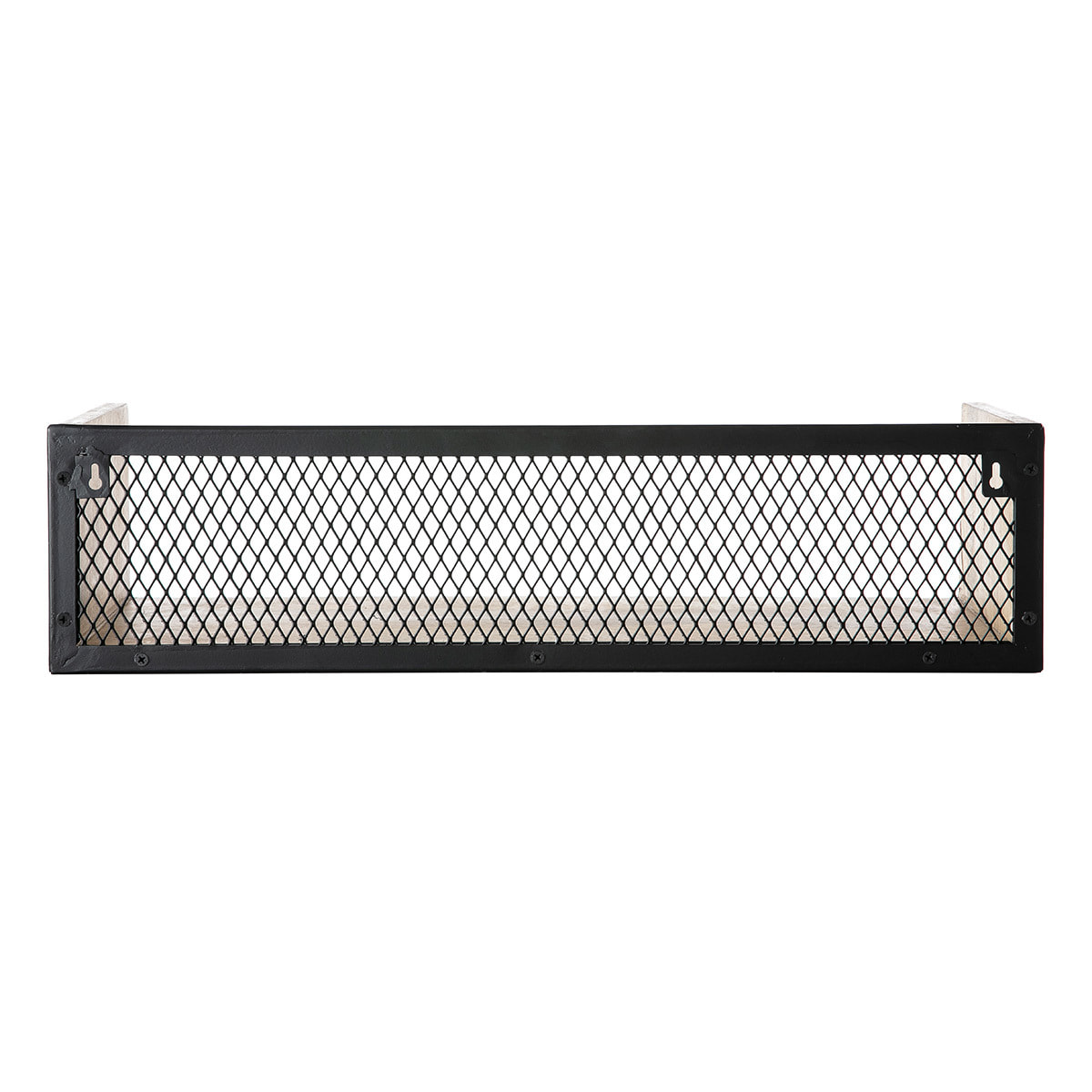Étagère murale industrielle en bois manguier massif et métal noir L60 cm RACK