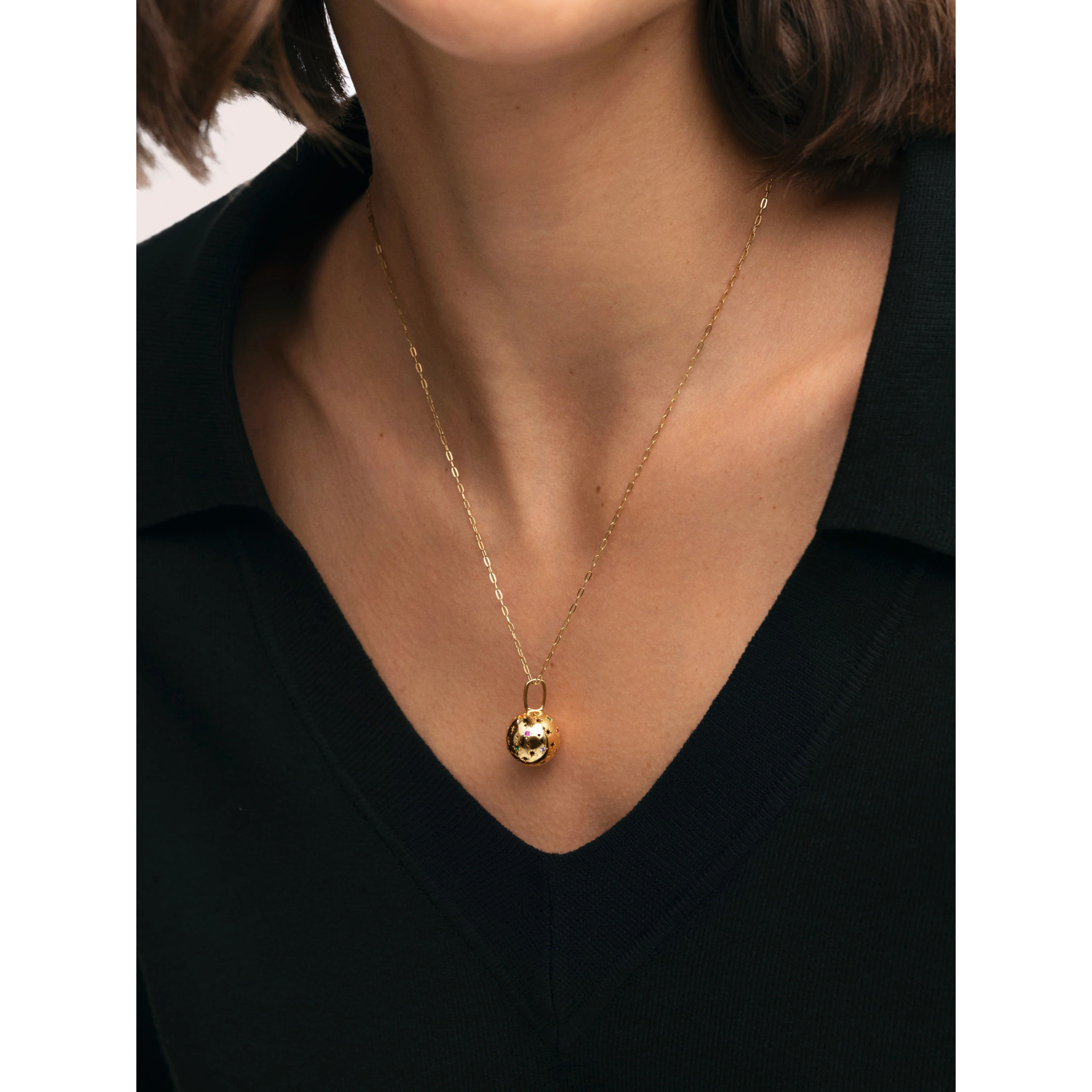 Charm Chiama Angeli Placcato Oro