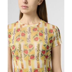 PHILIPP PLEIN Tulle Sexy Pure Fit T-Shirt Gelato
