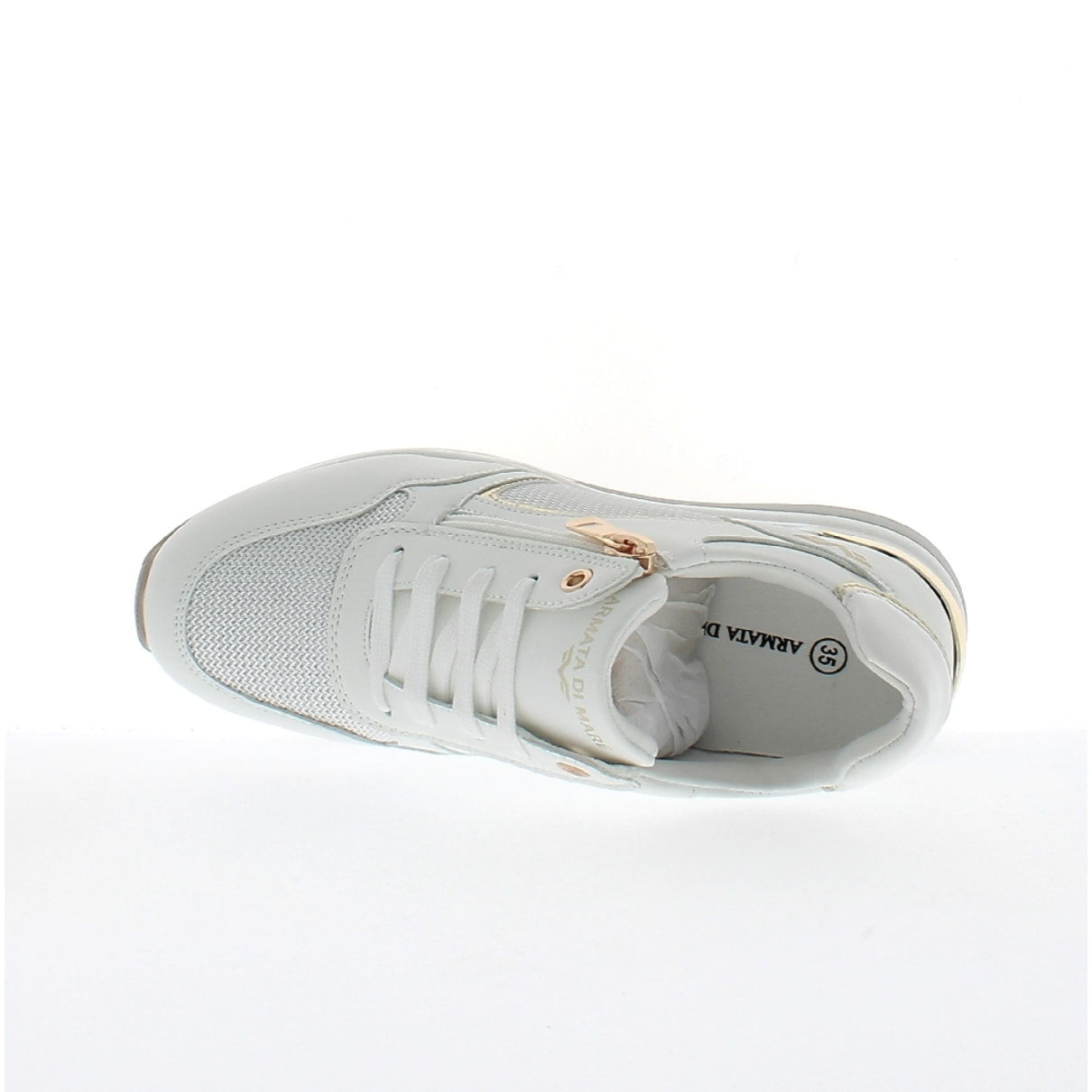 Armata di Mare Scarpe Donna Sneakers Casual con Zip Laterale AMD SS41H18 White