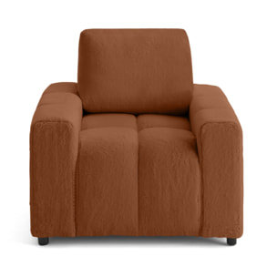 Crocus - fauteuil en fausse fourrure - Rouille