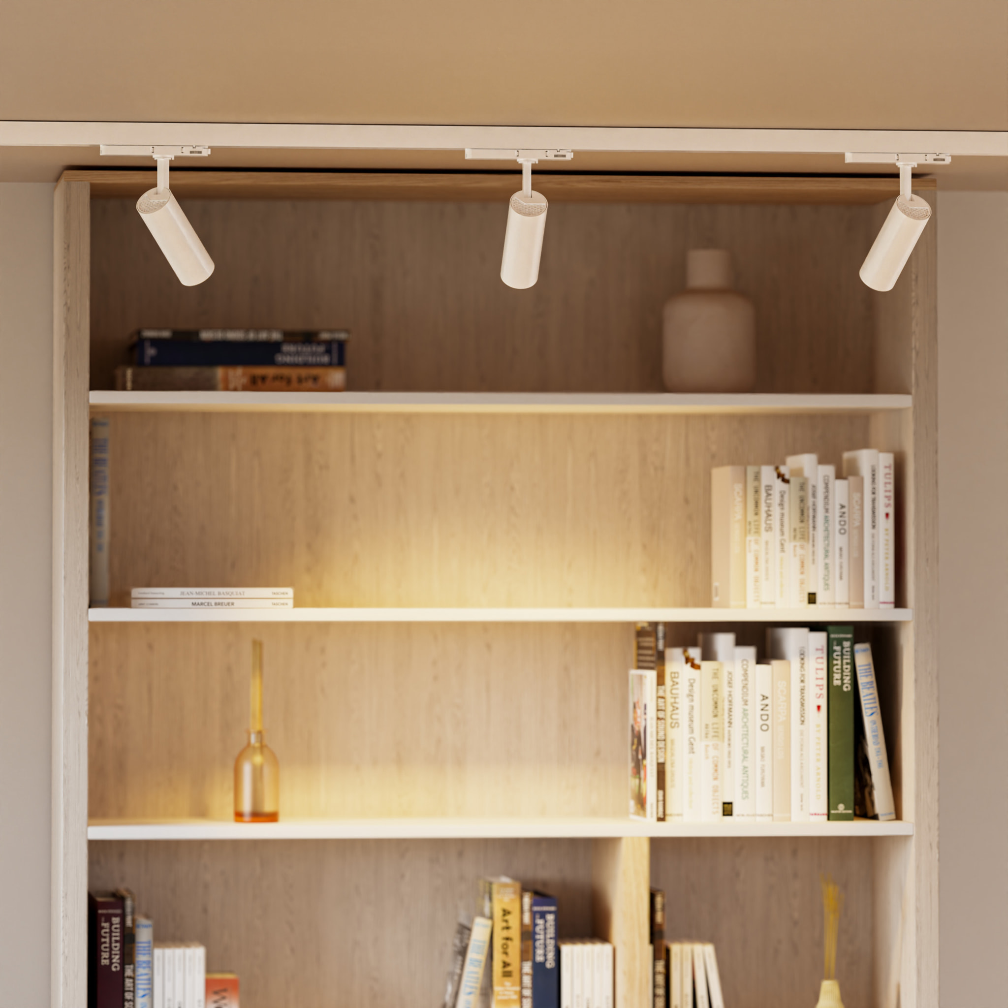 Forlight Arch - Proyector de Carril LED 17.6W Diámetro 5 |6cm. Blanco Cálido 3000K. Sistema de Carril Compatible con Carril Tri