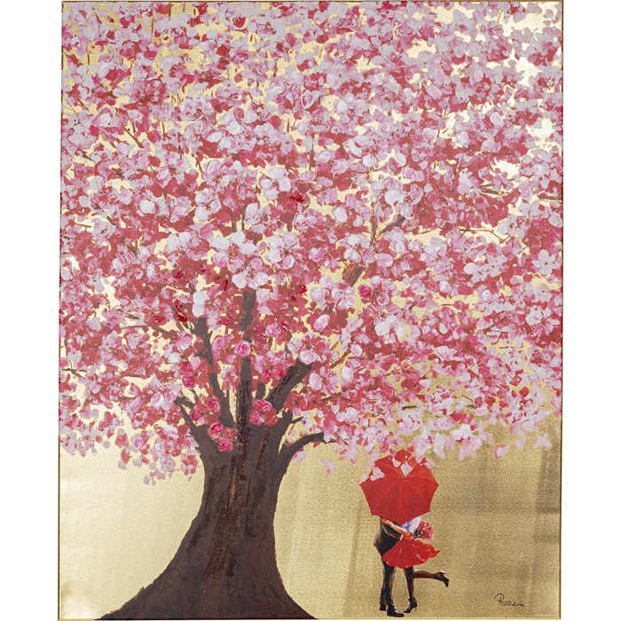 Tableau Touched fleurs couple 80x100cm Kare Design