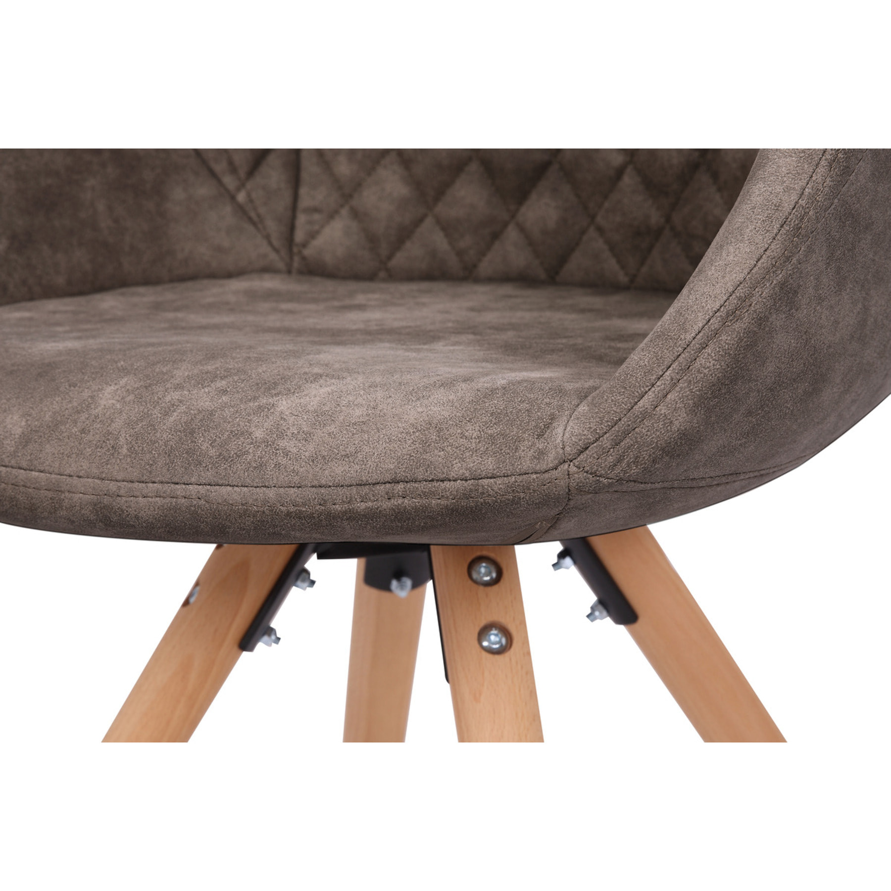 Set di 2 sedie Chadwick 100 in velluto grigio e legno