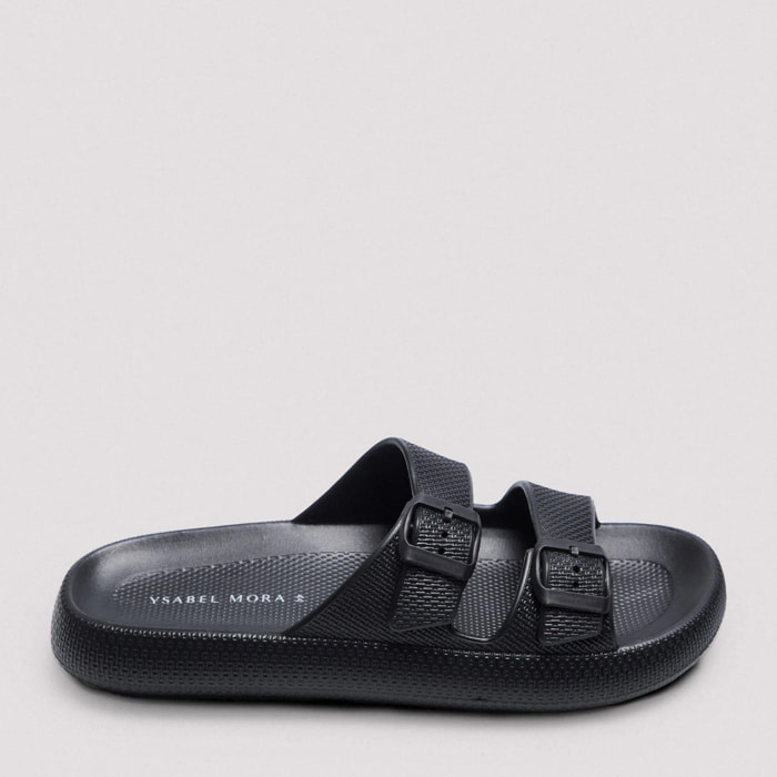 Infradito con fibbia nera