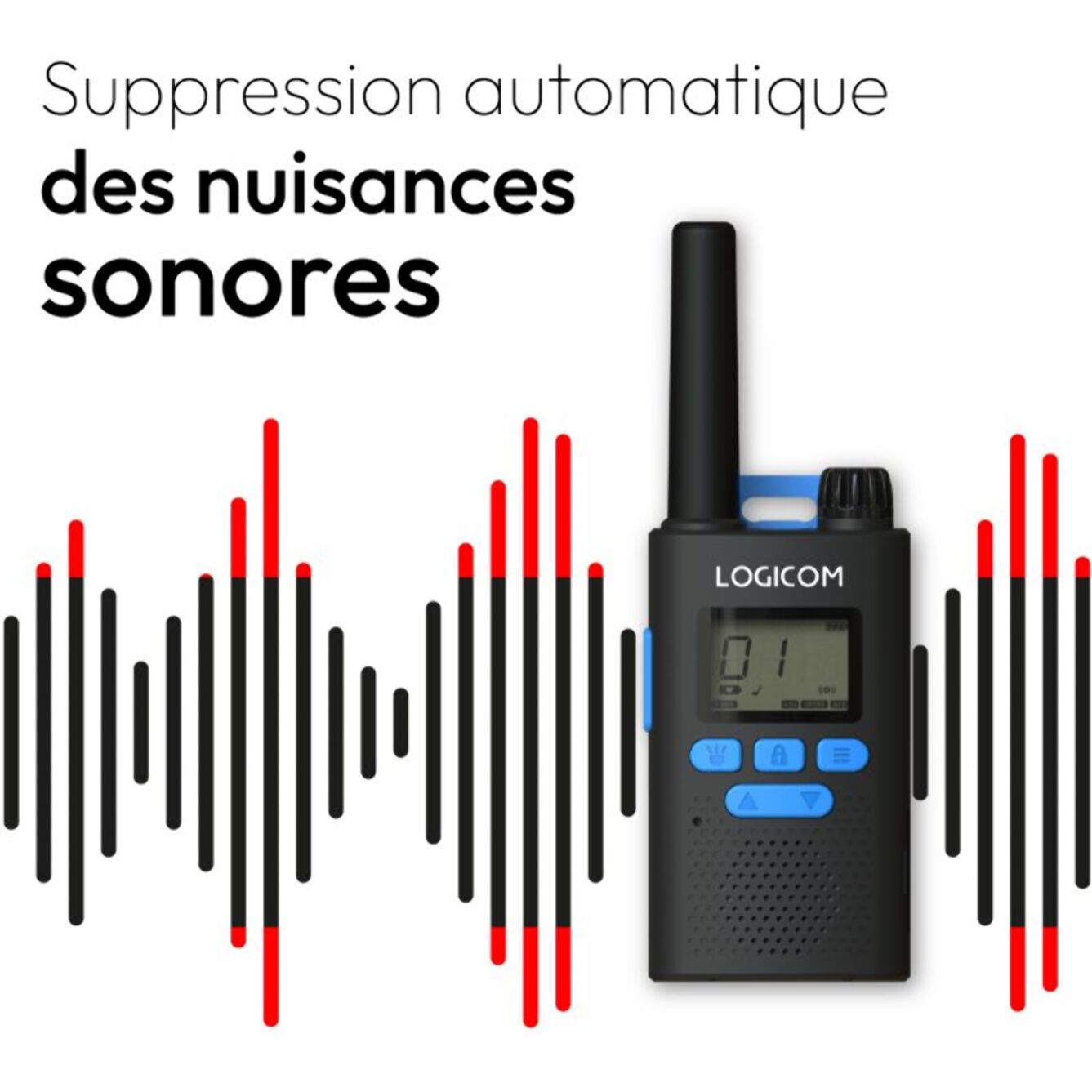 Talkie walkie LOGICOM Talkie Walkie Essentiel Noir