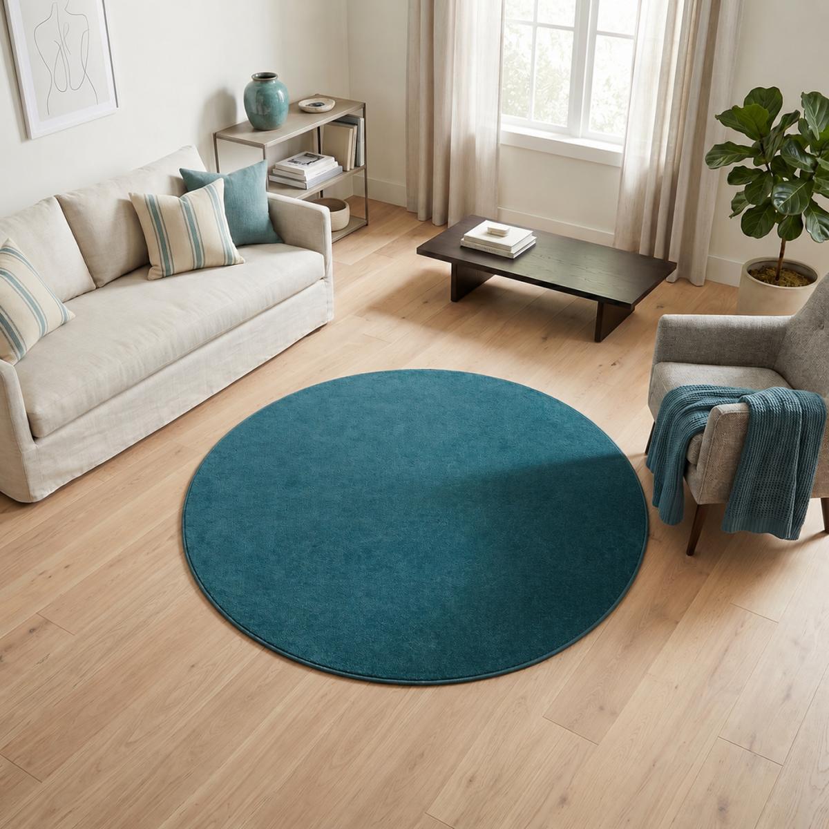 Tapis salon et chambre tissé motif uni PAJU