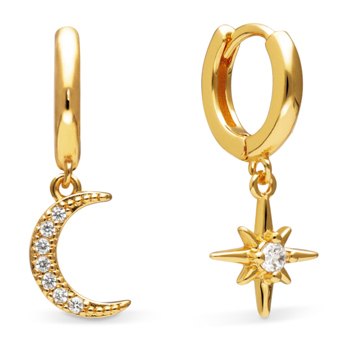 Orecchini Polar Moon Spark Placcato Oro