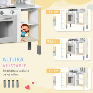 Cocina de Juguete de Madera 5 Piezas para Niños de +3 Años 60x30,5x93,2 cm