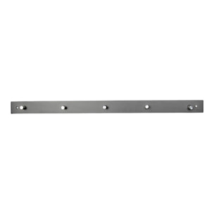 Appendiabiti da parete Padova in legno e metallo nero 5 ganci 70x5 cm