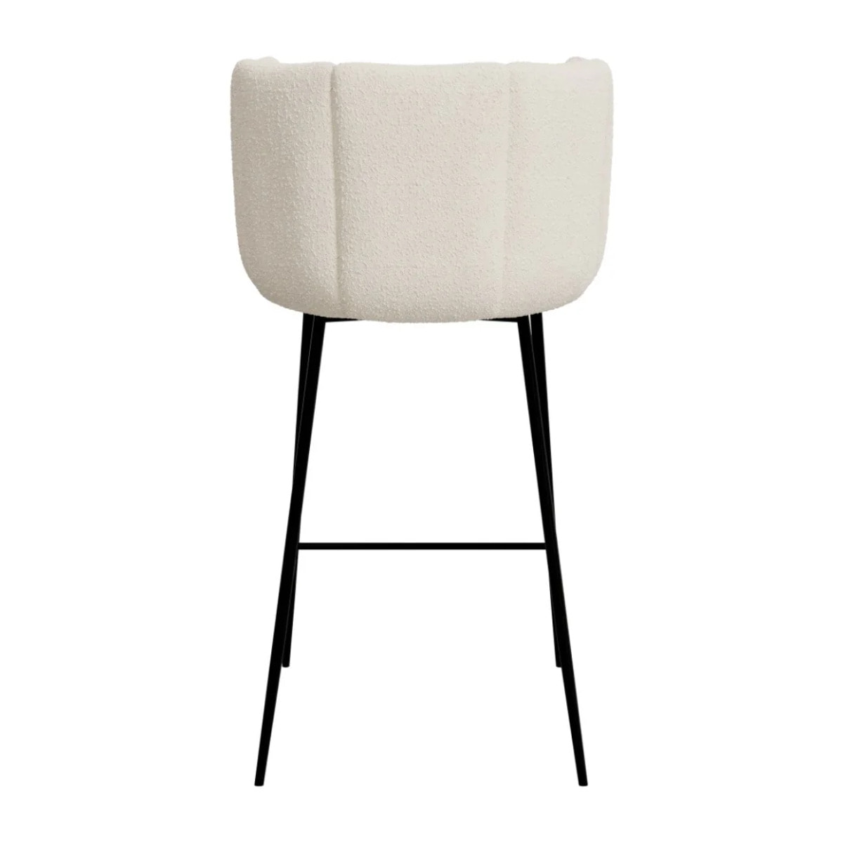 Lot de 2 chaises pour îlot central 67 cm en tissu bouclé beige - Rosy