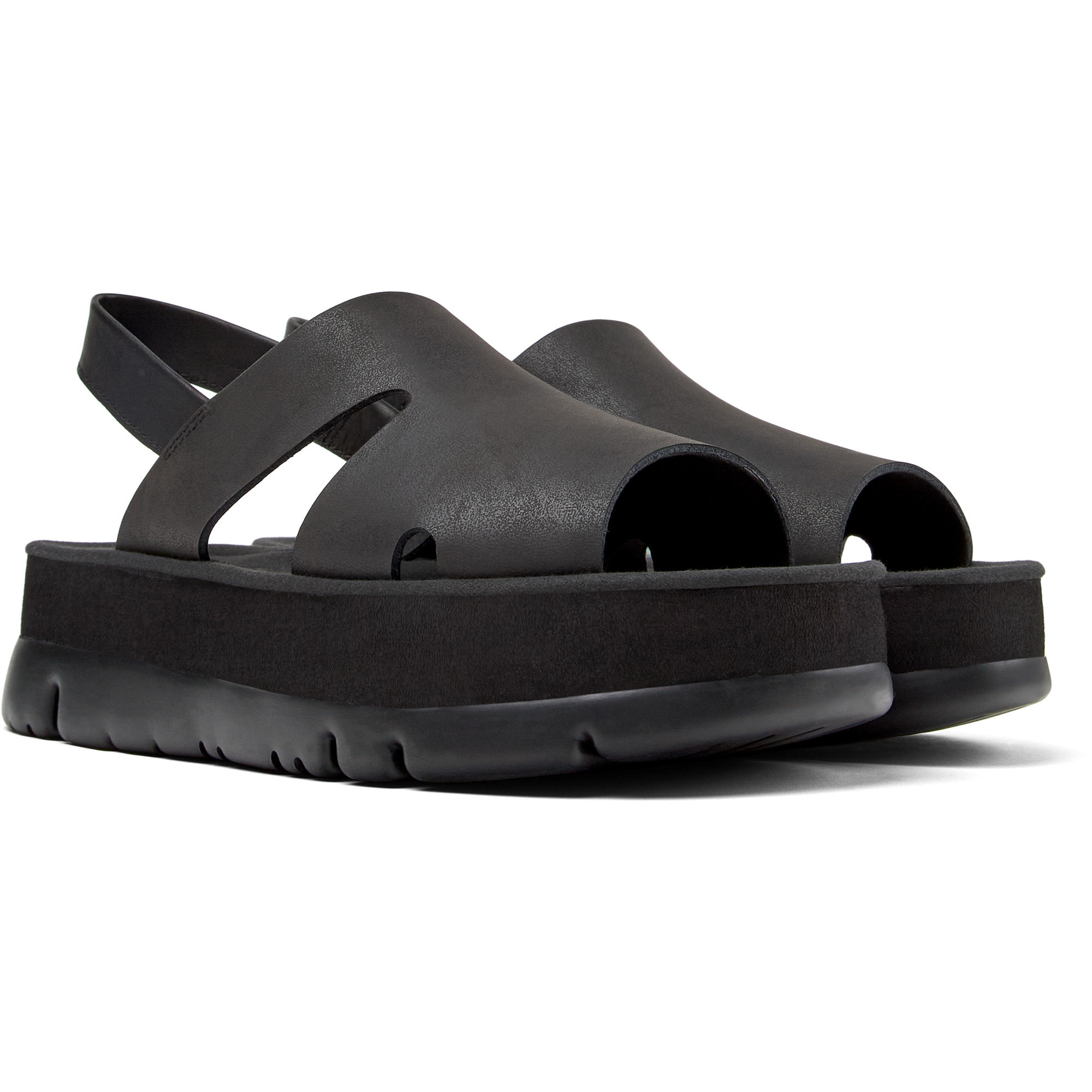 CAMPER Oruga Up -Sandalias Mujer Negro