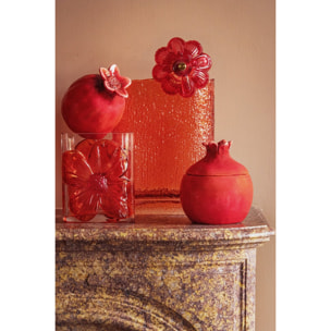 J-Line Vase Fleurs Verre Orange/Fuchsia Small Assortiment De 2