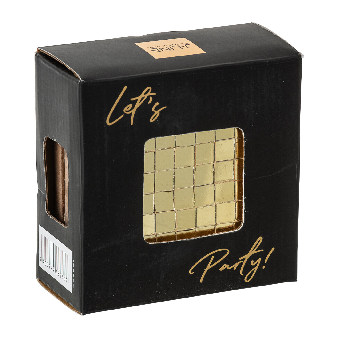 J-Line dessous de verre - verre- or - boîte de 4