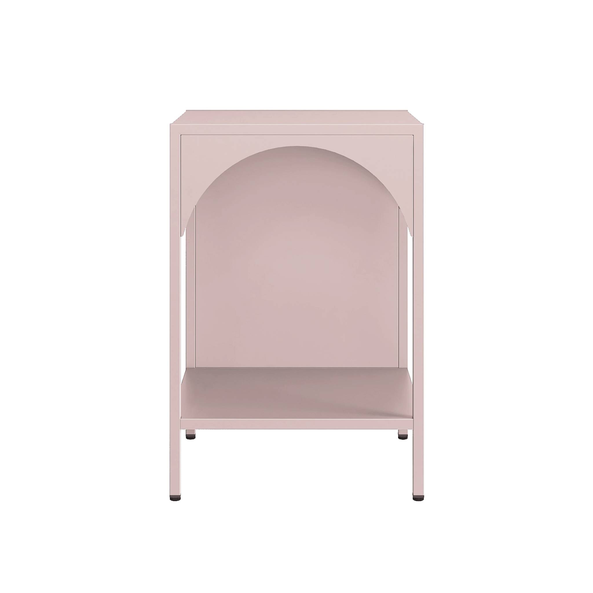 Table de chevet. table d'appoint en acier rose