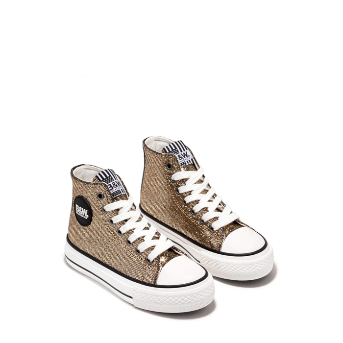 Zapatillas Altas de Niña Glitter Oro B&W