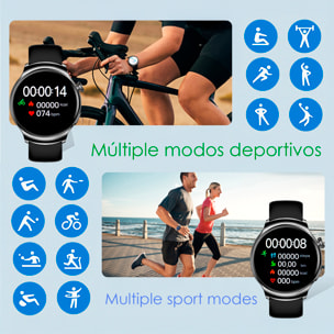 Smartwatch Z93 Pro con pantalla AMOLED, monitor de salud, modos deportivos, temperatura corporal y llamadas bluetooth.