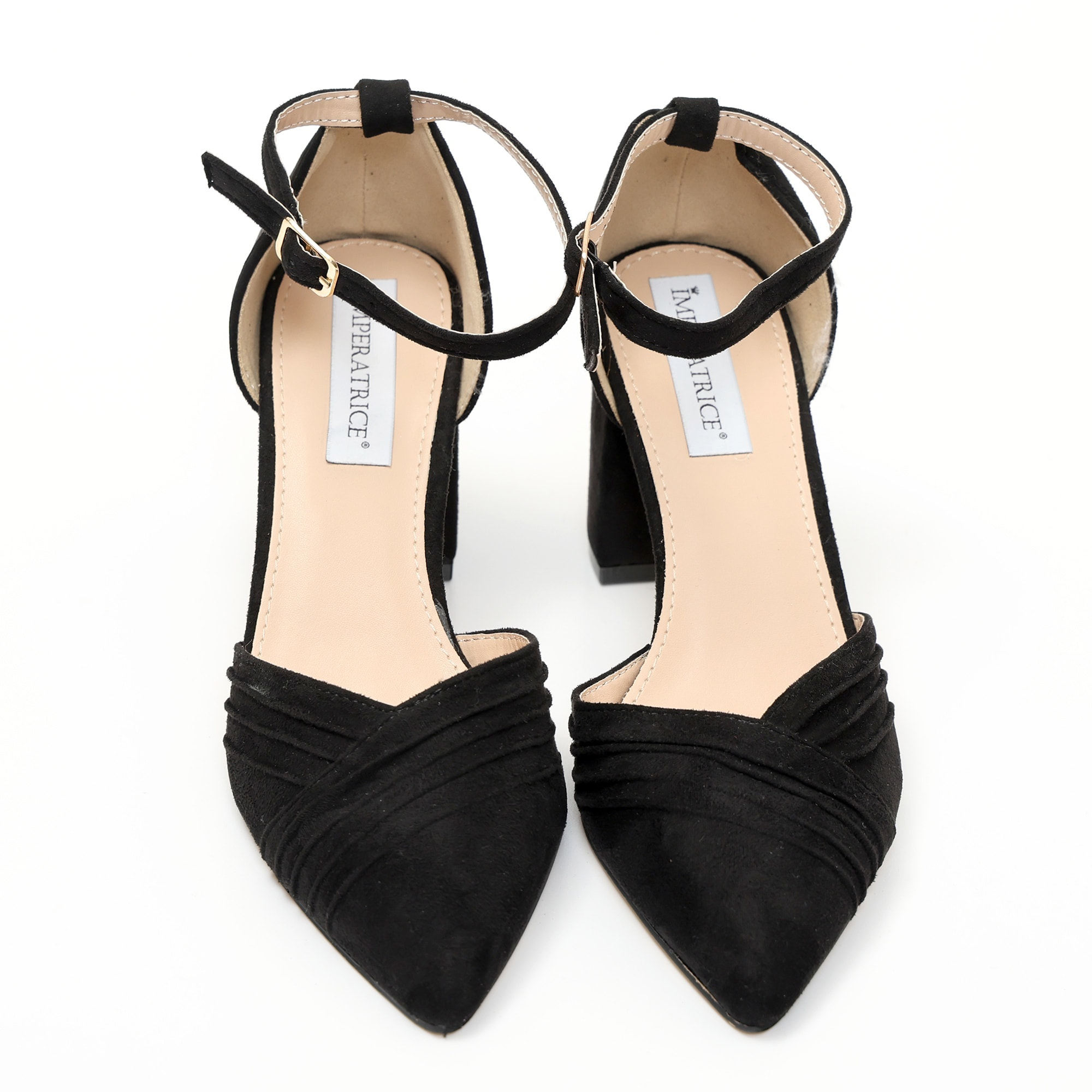 Sandali in simil pelle con tacco comodo quadrato