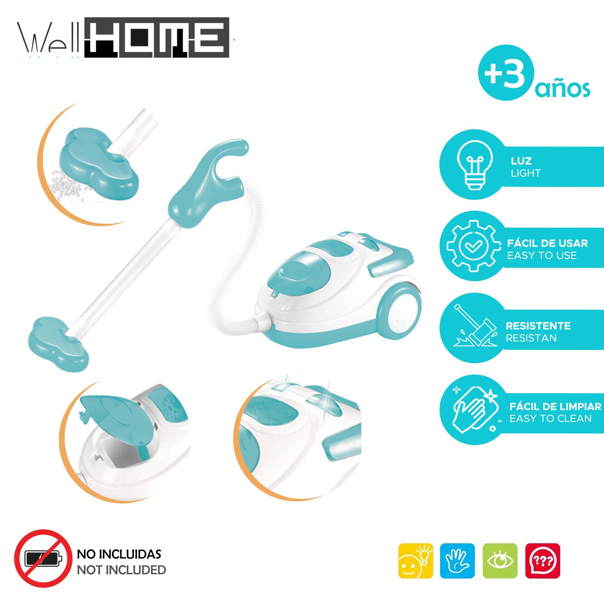 Well home aspiradora de juguete con luz y sonido