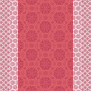 Nappe pur coton motif jacquard rose Mille rosaces framboise