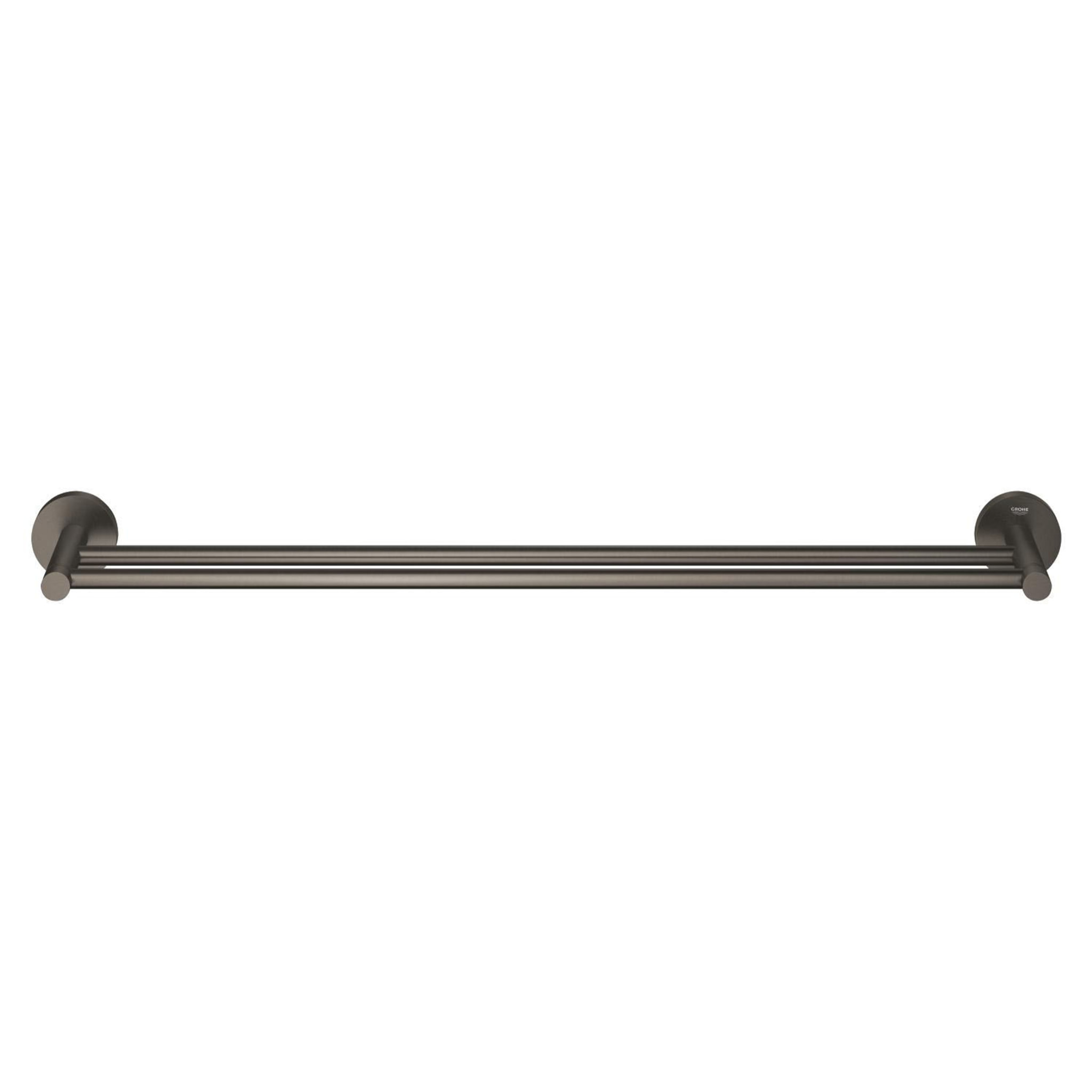 Double barre porte-serviettes - Hard Graphite brossé