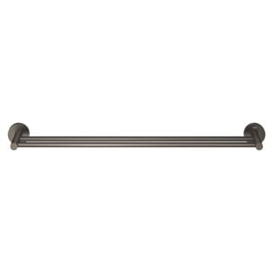 Double barre porte-serviettes - Hard Graphite brossé