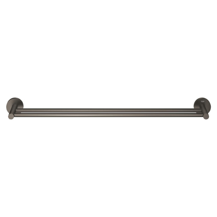 Double barre porte-serviettes - Hard Graphite brossé