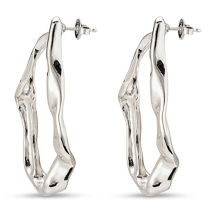 Pendiente Marea PLATEADO U