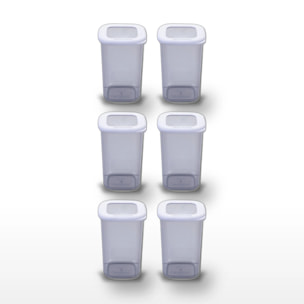 Lot de 6 Boîtes à Provisions 1,1 Litre Fackelmann Storage