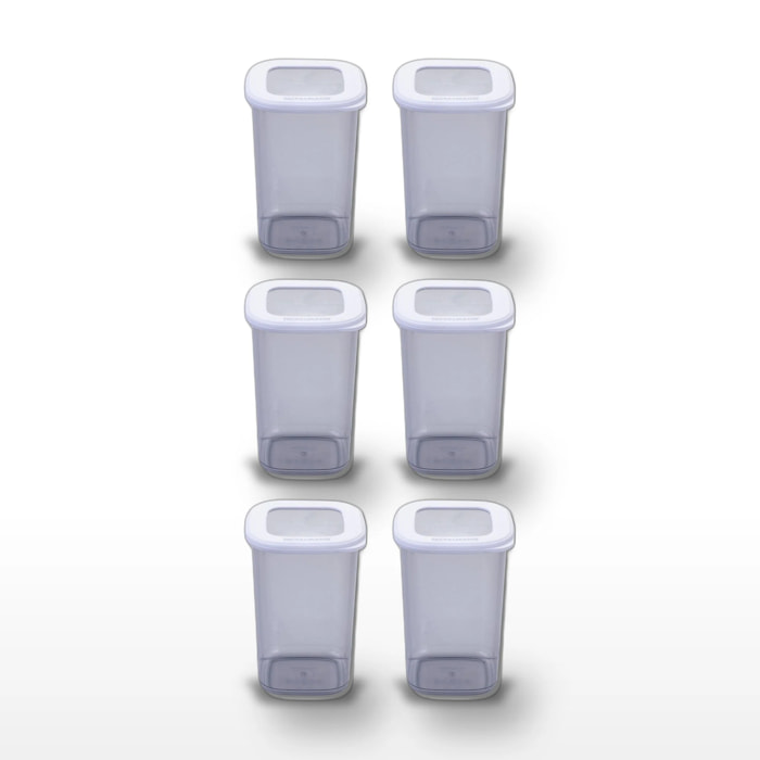 Lot de 6 Boîtes à Provisions 1,1 Litre Fackelmann Storage