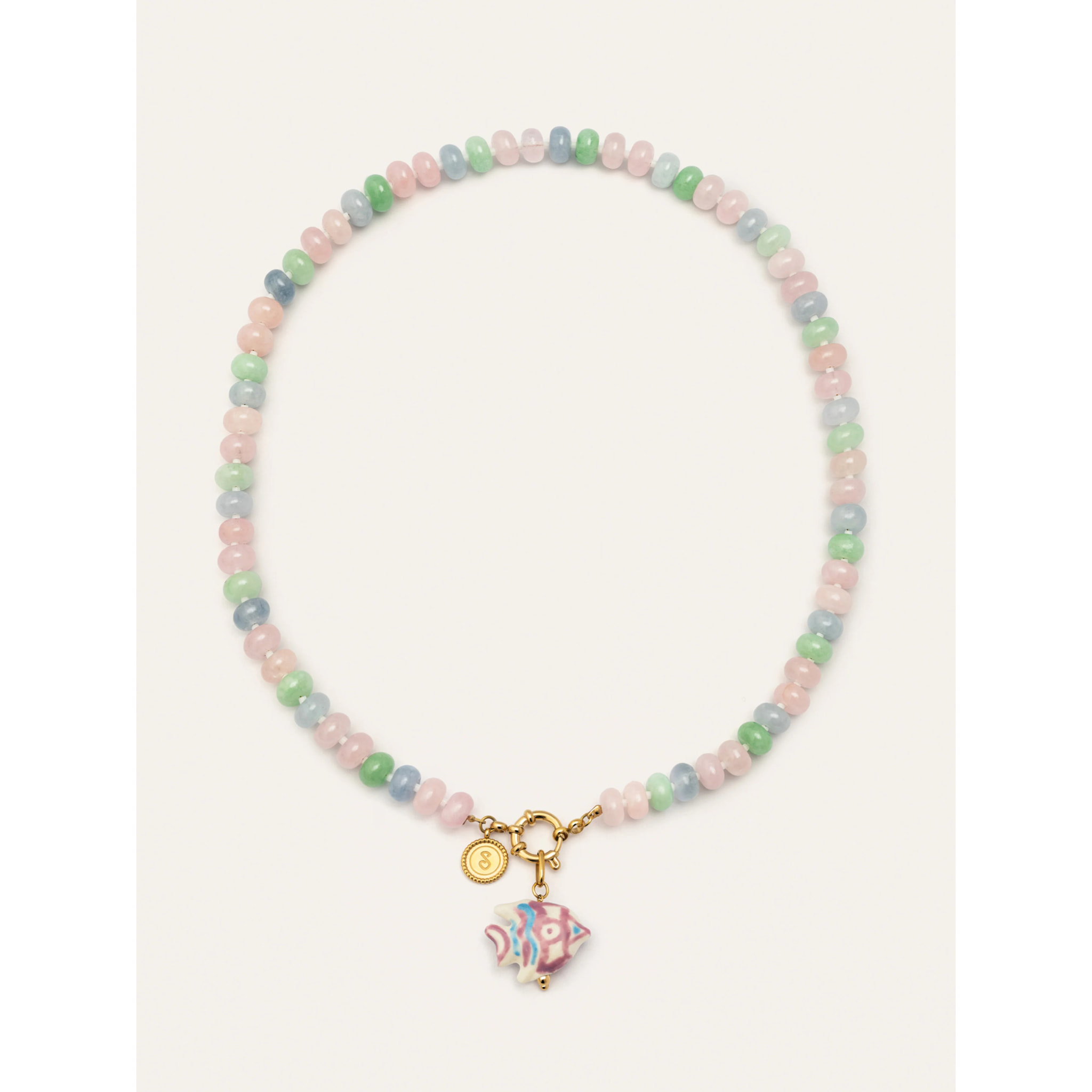 Collar Nemo Stones Acero Baño Oro