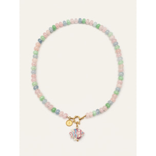 Collar Nemo Stones Acero Baño Oro