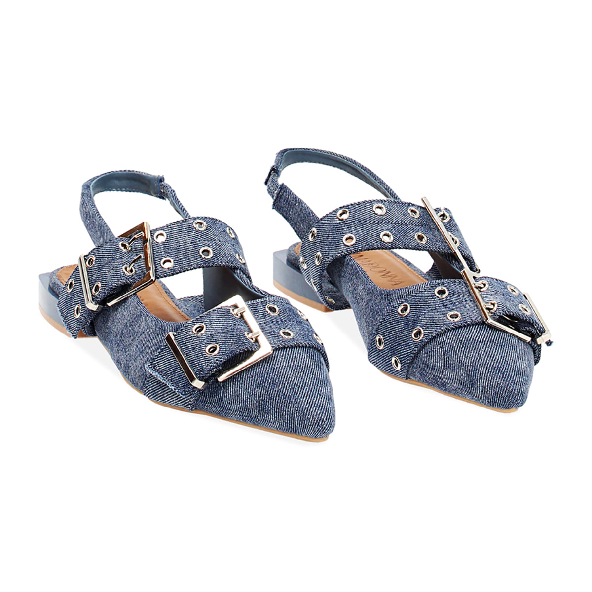 Ballerine slingback donna in jeans