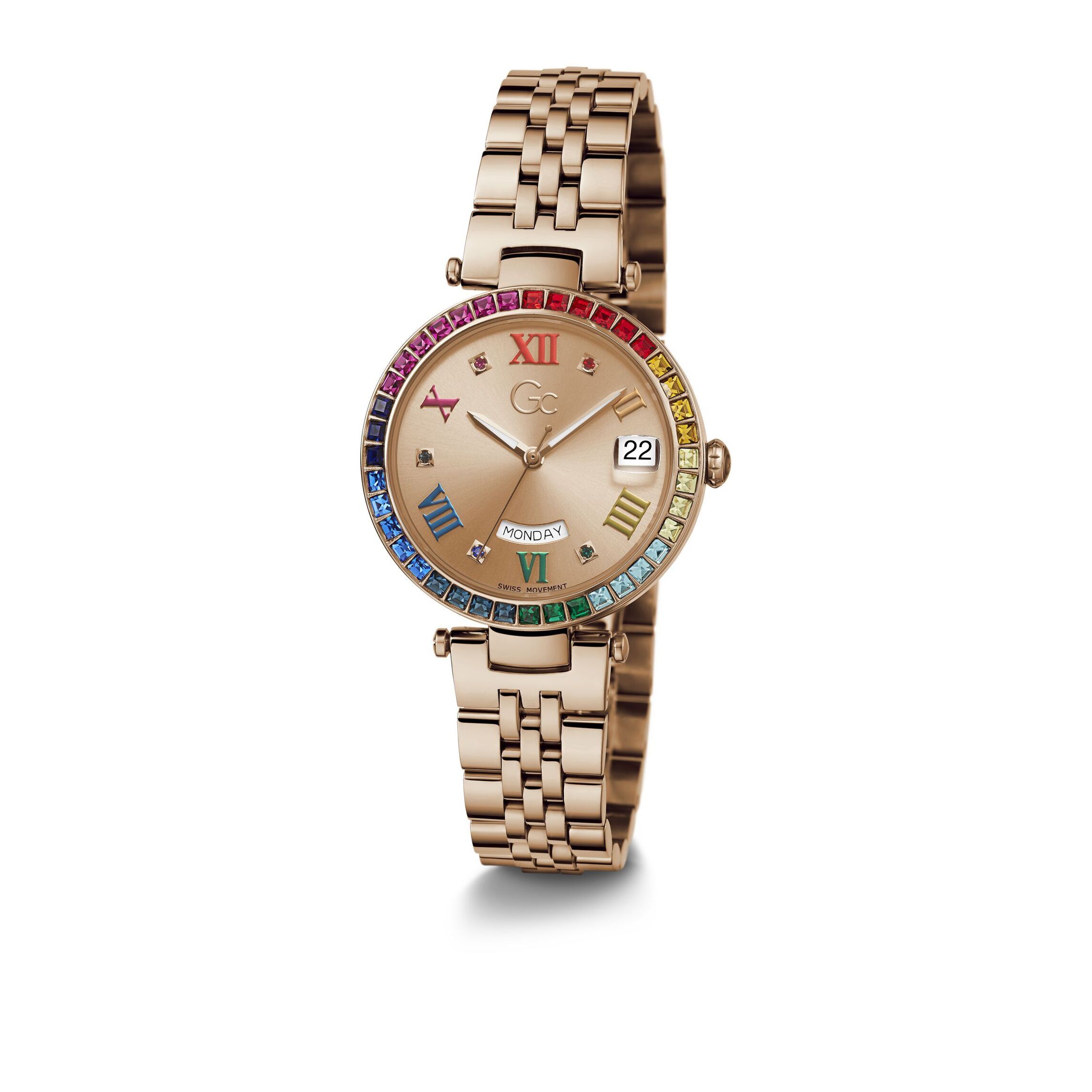 Gc Reloj De Cuarzo Con Fecha Y Día Gc Flair Crystal