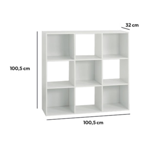 Étagère 9 cases "Mix N' Modul" blanc