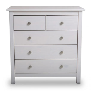 Cómoda Bay 5 cajones Blanco