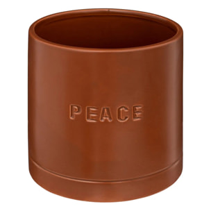 Cache-pot en pot en céramique D14cm marron caramel