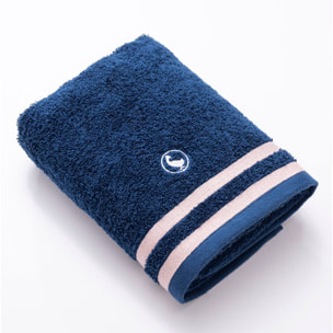 Set de 4 toallas de baño (2x toalla manos 50x90cm + 2x toalla ducha 70x140cm) 100% algodón 500gsm azul marino el ganso