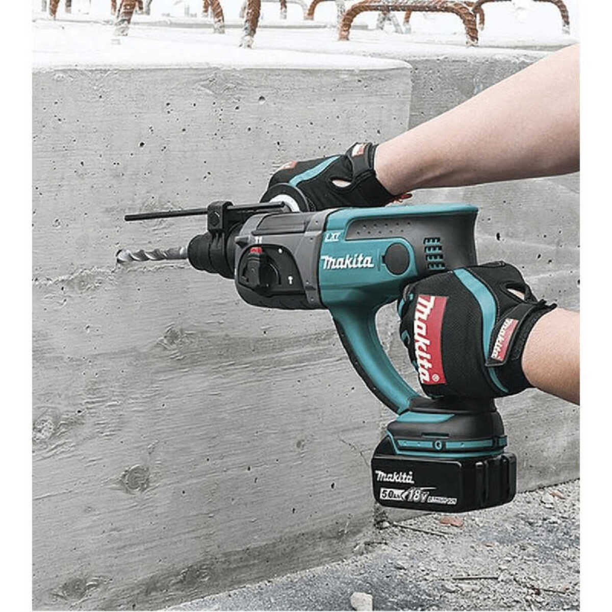 Perforateur burineur SDS-Plus 2J 18V LXT - MAKITA - avec 2 batteries 5.0Ah - MAKPAC - DHR202RTJ