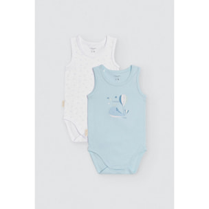 Tutina per neonato Ocean Tales manica lunga blu