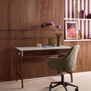 Bureau décor bois 2 tiroirs TOMMY