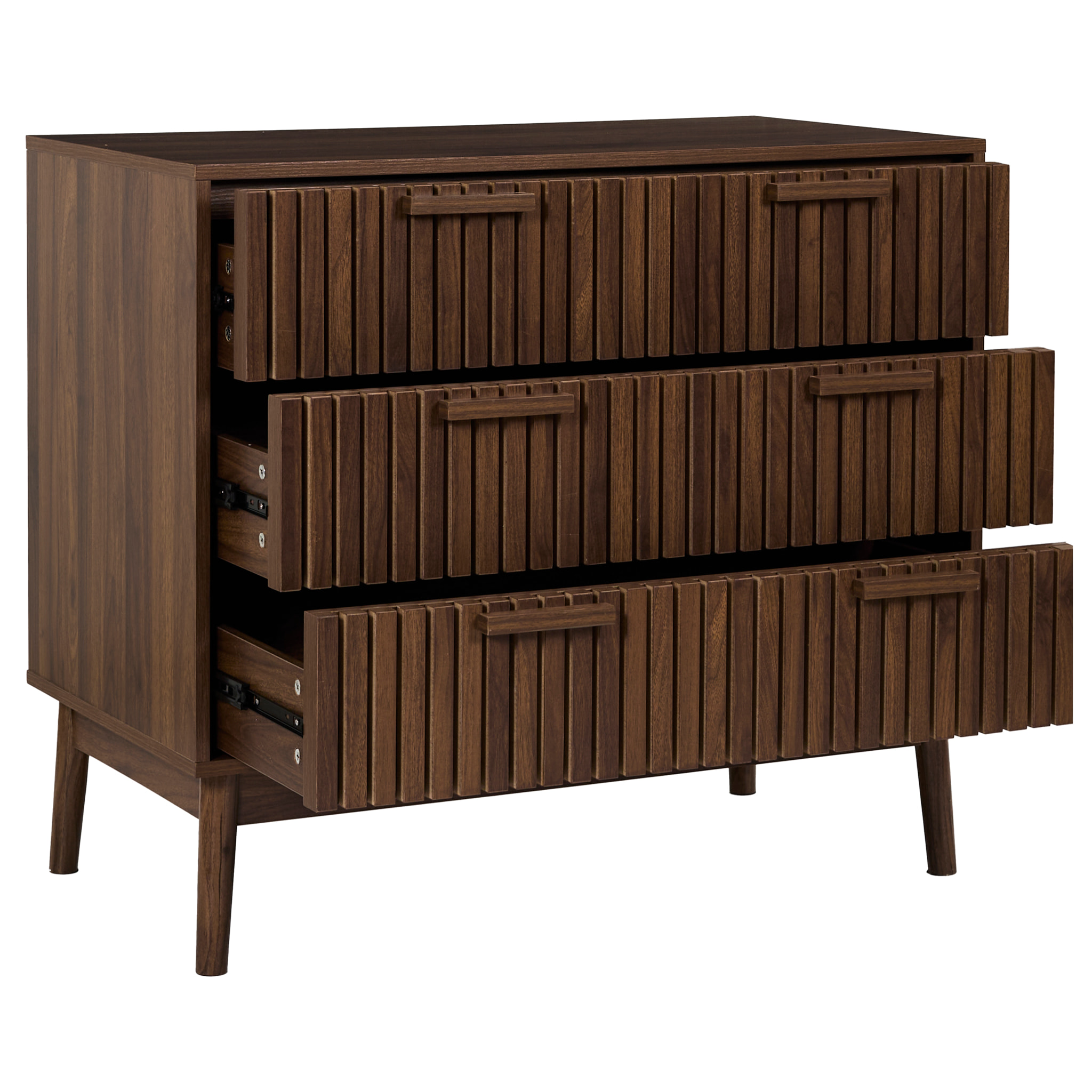 Commode - HOME DECO FACTORY - Klaus - Élégante - Foncée - Marron
