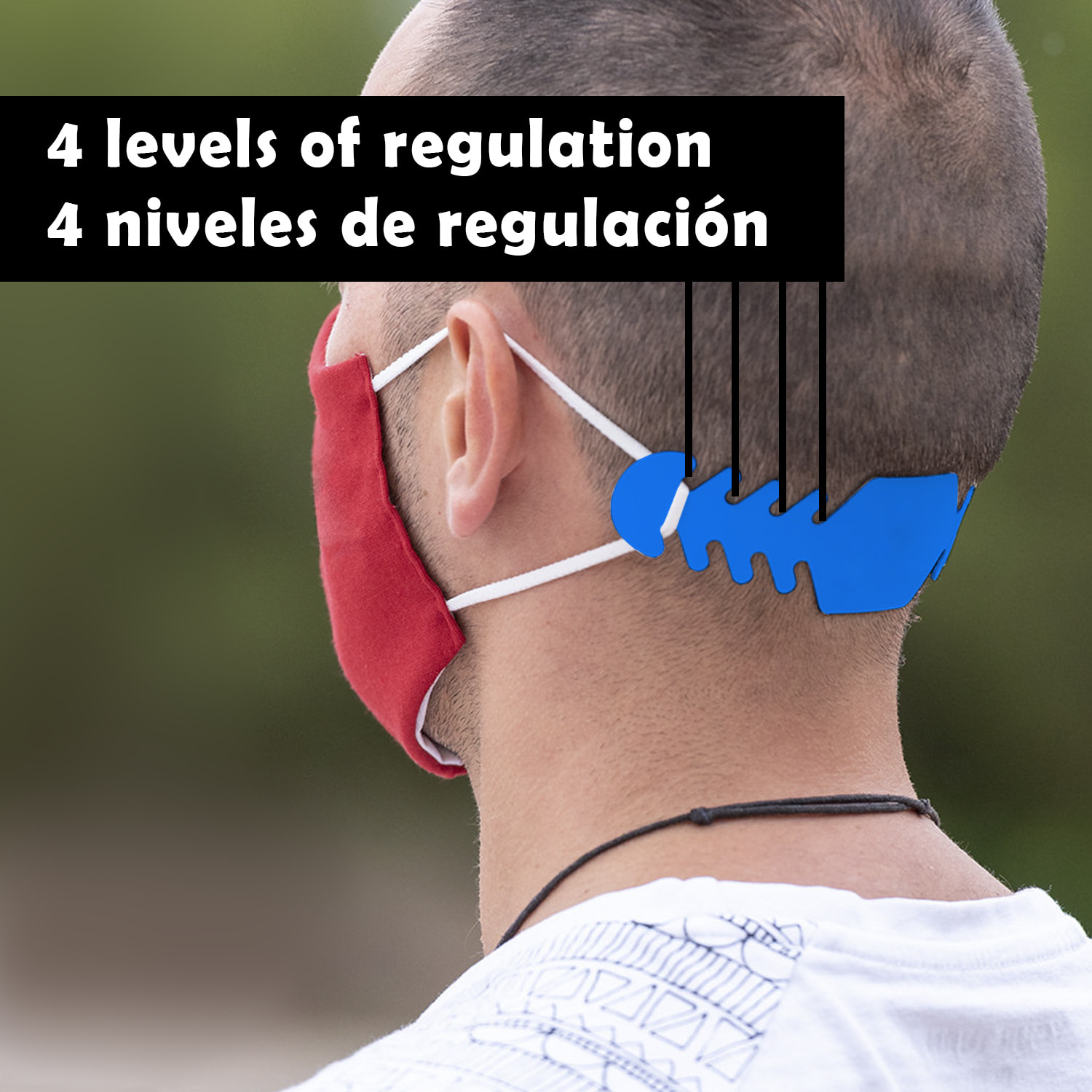 Salvaorecchie nuca per mascherine Dinsol con 4 posizioni