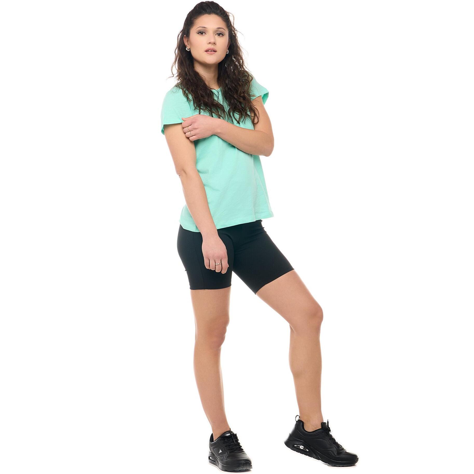 Pantaloncini leggings da donna a costine Leone Basic